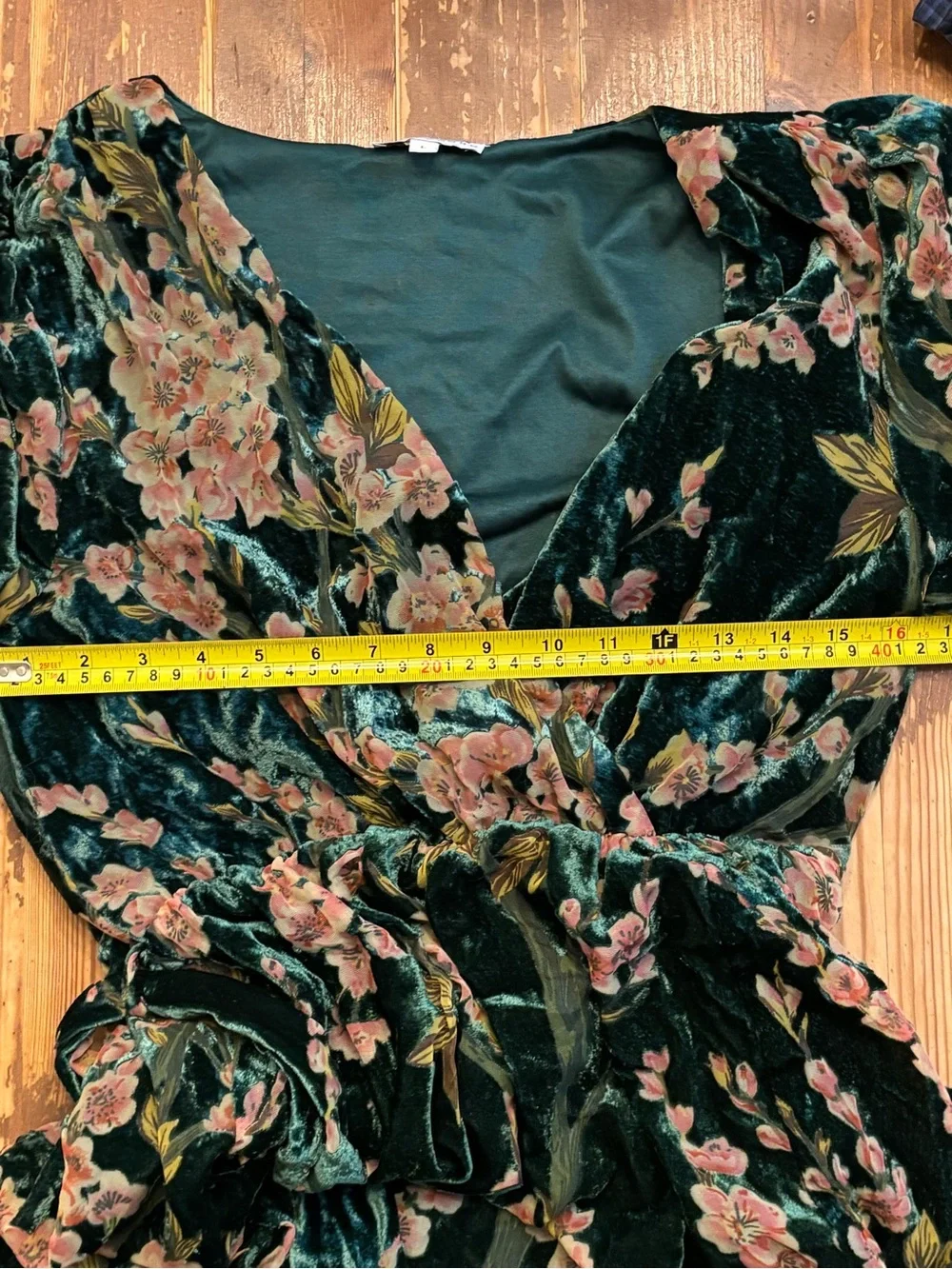 Baltic Born Uma boho inspired green floral belted maxi dress. Large - Picture 10 of 11